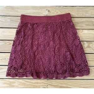 NWT MB DESIGN Rosewood Lace Fairfax Mini Skirt M